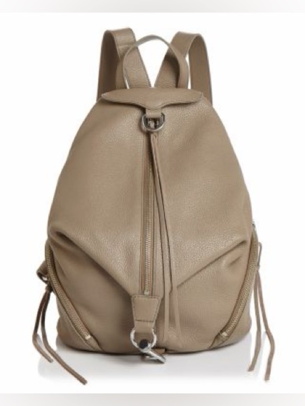 Rebecca Minkoff Taupe Pebbled Leather Backpack